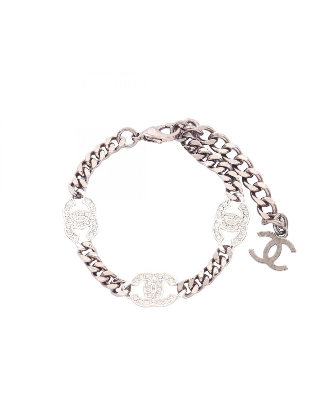 Chanel Cc Logo Bracelet Silver-Tone #357801C12B